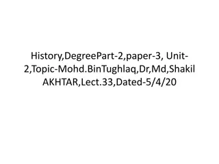 Transfer of Capital by Muhammad bin Tughlaq - Controversial Decision