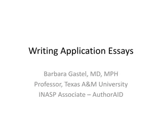 Mastering the Art of Writing Application Essays