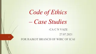 The Code of Ethics in Professional Accounting Practice