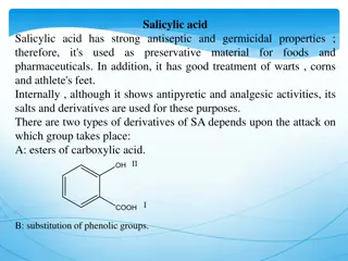 Overview of Salicylic Acid and its Derivatives