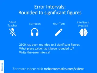 Rounding to Significant Figures and Error Intervals