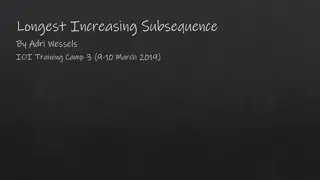 Longest Increasing Subsequence Problem and Solution