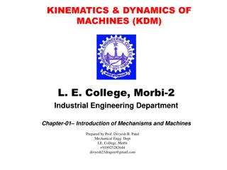 Introduction to Kinematics and Dynamics of Machines in Mechanical Engineering