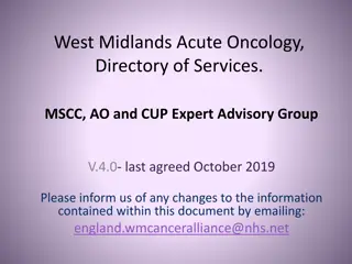 West Midlands Acute Oncology Directory of Services - Hospital Contact Information