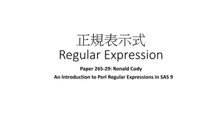 Introduction to Perl Regular Expressions in SAS