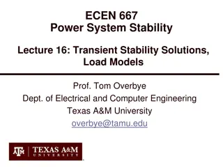 Power System Stability Lecture: Transient Solutions and Load Models