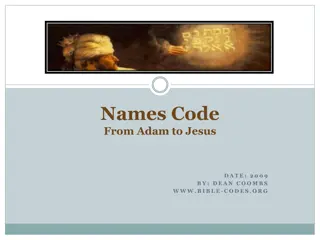 Unlocking the Hidden Meanings: Names Code from Adam to Jesus