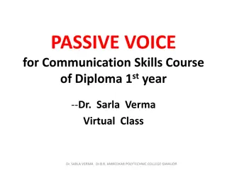 Active and Passive Voice for Better Communication Skills