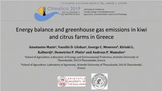 Energy Balance and Greenhouse Gas Emissions in Agriculture