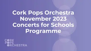 Cork Pops Orchestra November 2023 Concerts for Schools Programme