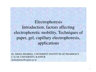 Electrophoresis: Principles, Techniques, and Applications