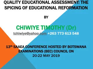 Quality Educational Assessment: The Spicing of Educational Reformation by Dr. Chiwiye Timothy