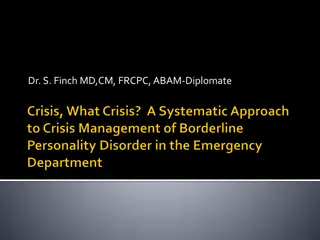 Borderline Personality Disorder (BPD) Crisis Presentations