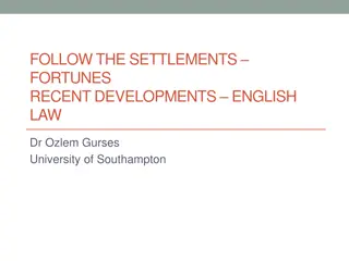 Recent Developments in English Law: Understanding Reinsurance Settlements