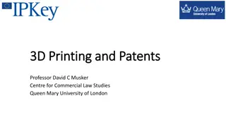 The Intersection of 3D Printing and Patents in Law