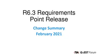 R6.3 Requirements Point Release Changes Summary February 2021