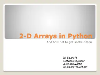 2D Arrays in Python