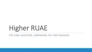 Mastering the Comparison Question in Higher Ruae