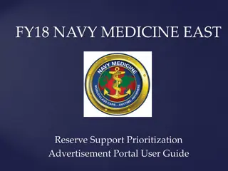 Navy Medicine East Reserve Support Prioritization Advertisement Portal User Guide