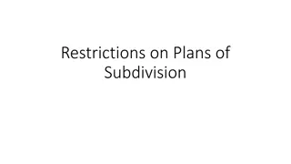 Guidelines on Restrictions for Plans of Subdivision