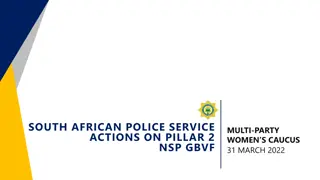 South African Police Service Actions on Pillar 2 Multi-Party Women's Caucus