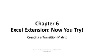 Excel Extension Tutorial: Creating a Transition Matrix in Human Resource Management