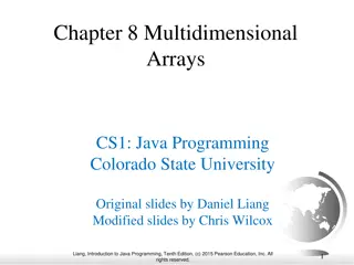 Two-Dimensional Arrays in Java Programming