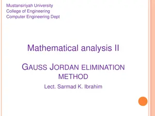 Understanding Gaussian Elimination Method in Linear Algebra