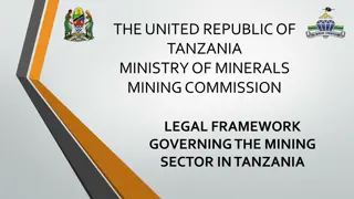 Legal Framework for the Mining Sector in Tanzania