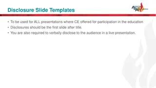 Comprehensive Disclosure Guidelines for CE Presentations