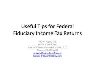 Federal Fiduciary Income Tax Returns Overview