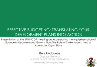 Effective Budgeting: Translating Development Plans into Action