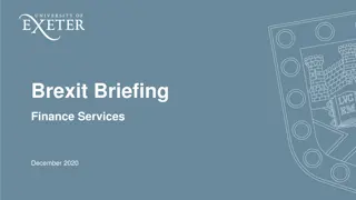 Brexit Briefing: Finance Services Preparation for December 2020