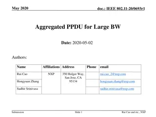 Enhancing Throughput with Aggregated PPDU for Large Bandwidth IEEE 802.11 Networks