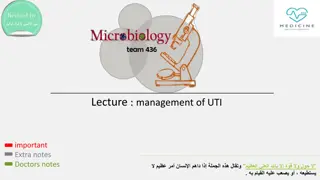 Management of Urinary Tract Infection: Important Notes and Guidelines