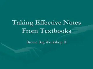 Effective Note-Taking Strategies Workshop