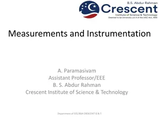 Static and Dynamic Characteristics of Instruments in Measurements and Instrumentation