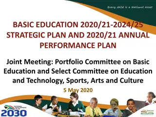 Basic Education Strategic Plan 2020-2025 Presentation