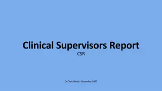 Dr. Chris Webb's December 2020 Clinical Supervisors Report