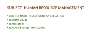 Recruitment and Selection Process in Human Resource Management