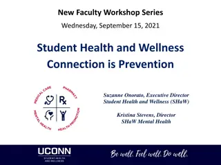 New Faculty Workshop Series: Student Health and Wellness Connection is Prevention