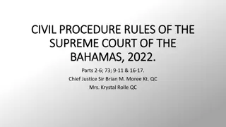 Civil Procedure Rules of the Supreme Court of the Bahamas 2022: Part 9 - Acknowledgment of Service