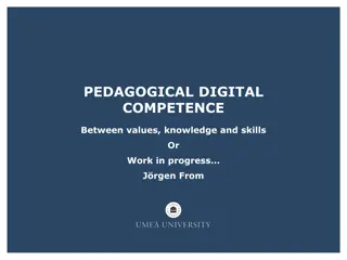 Exploring Pedagogical Digital Competence in Education