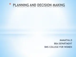 Essential Aspects of Planning and Decision Making