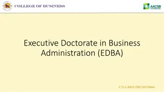 Executive Doctorate in Business Administration (EDBA): A Comprehensive Overview