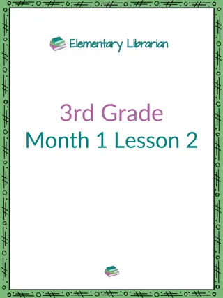 3rd Grade Month 1 Lesson 2: Connecting Ideas Through Speaking and Writing