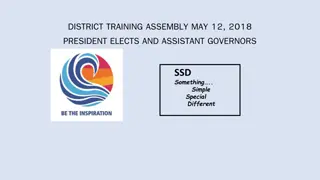 District Training Assembly May 12, 2018 - Planning for a Successful Rotary Year