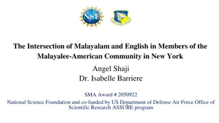 Language Influence in Malayalee-American Community in New York