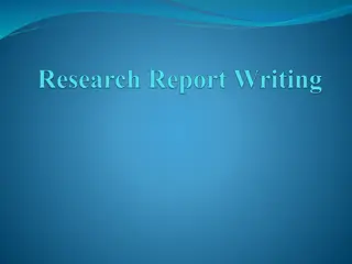 Importance of Research Report Writing in Effective Communication