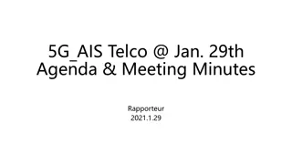 5G AIS Telco Meeting Minutes & Agenda Summary - Jan 29th Rapporteur Report